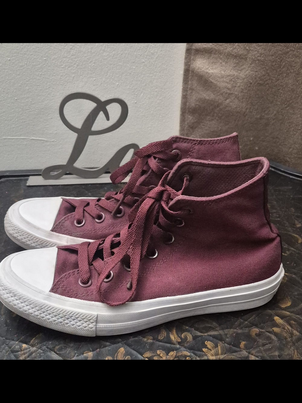 Converse Chuck Taylor All Star High Top Sneakers - Burgundy - Picture 5 of 10